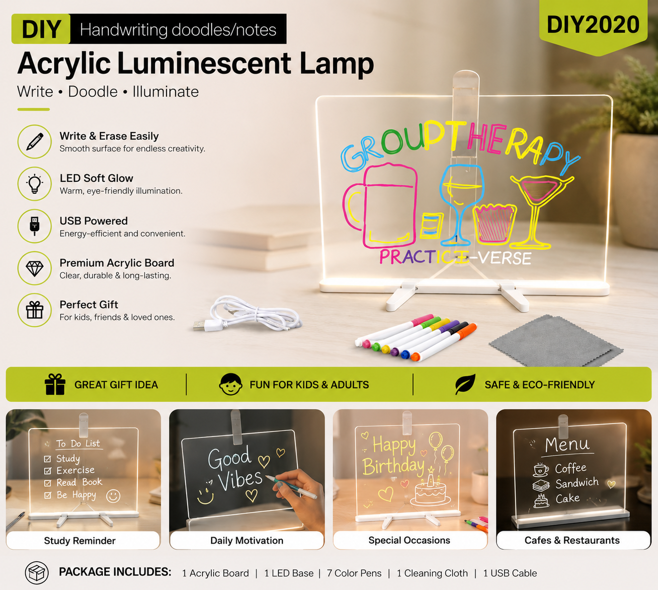 DIY LED Acrylic Writing Board