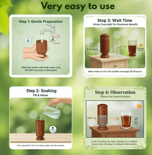 Ayurvedic Vijaysar Wooden Glass  – Natural Sugar Balance Tumbler ✨